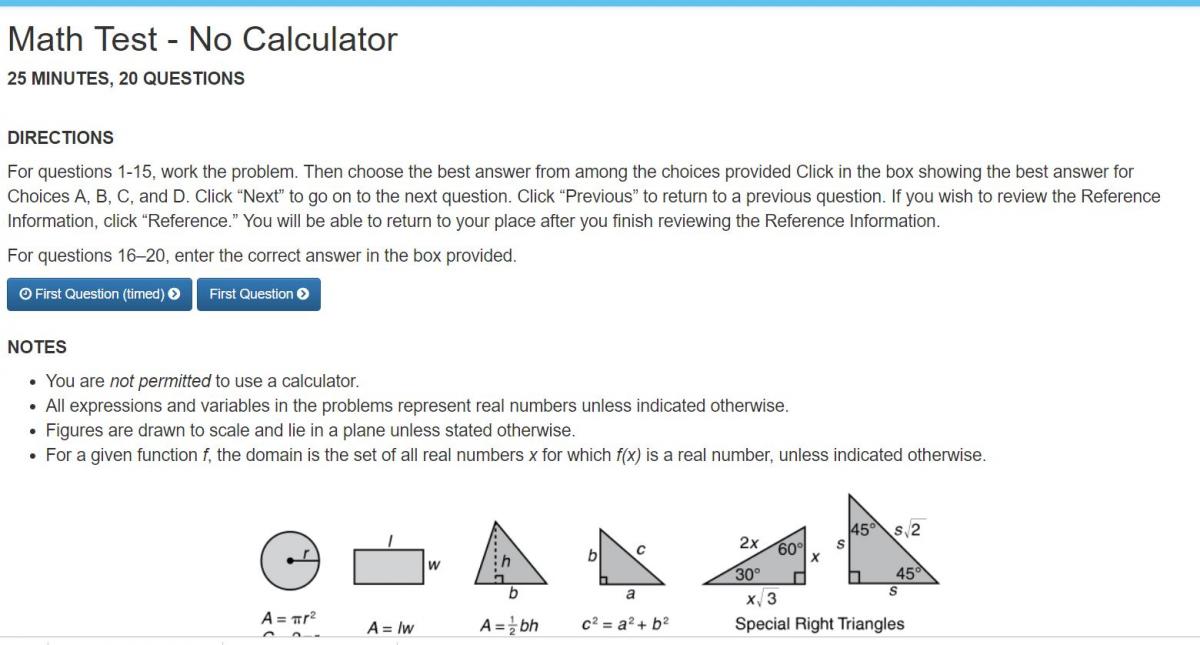 sat practice tests online